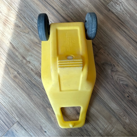 Little Tikes Yellow Trailer Cart Wagon Wheelbarrow Vintage for Green Tractor - Picture 5 of 7